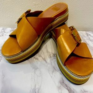 Louise et Cie | Tan Cassia Leather Platform Sandal